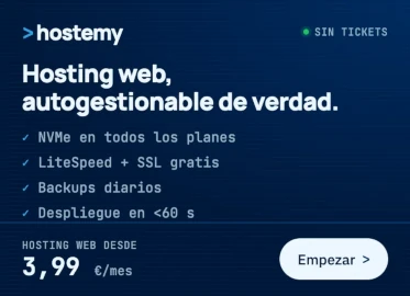 Servicio de hosting web Hostemy - Publicidad lateral en posts de Vanguardízate